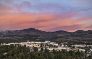 LANL main tech area TA-03 in the pre-dawn hours.